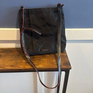 Vera Bradley PREPPY POLY MOLLY Crossbody Bag black with red lining